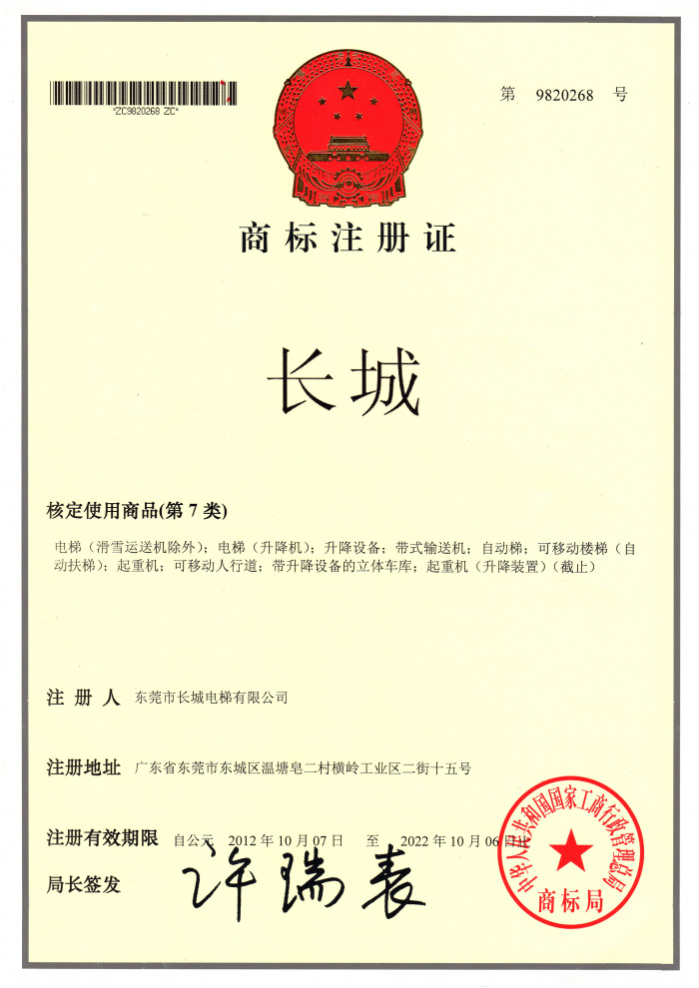 Trademark Registration Certificate